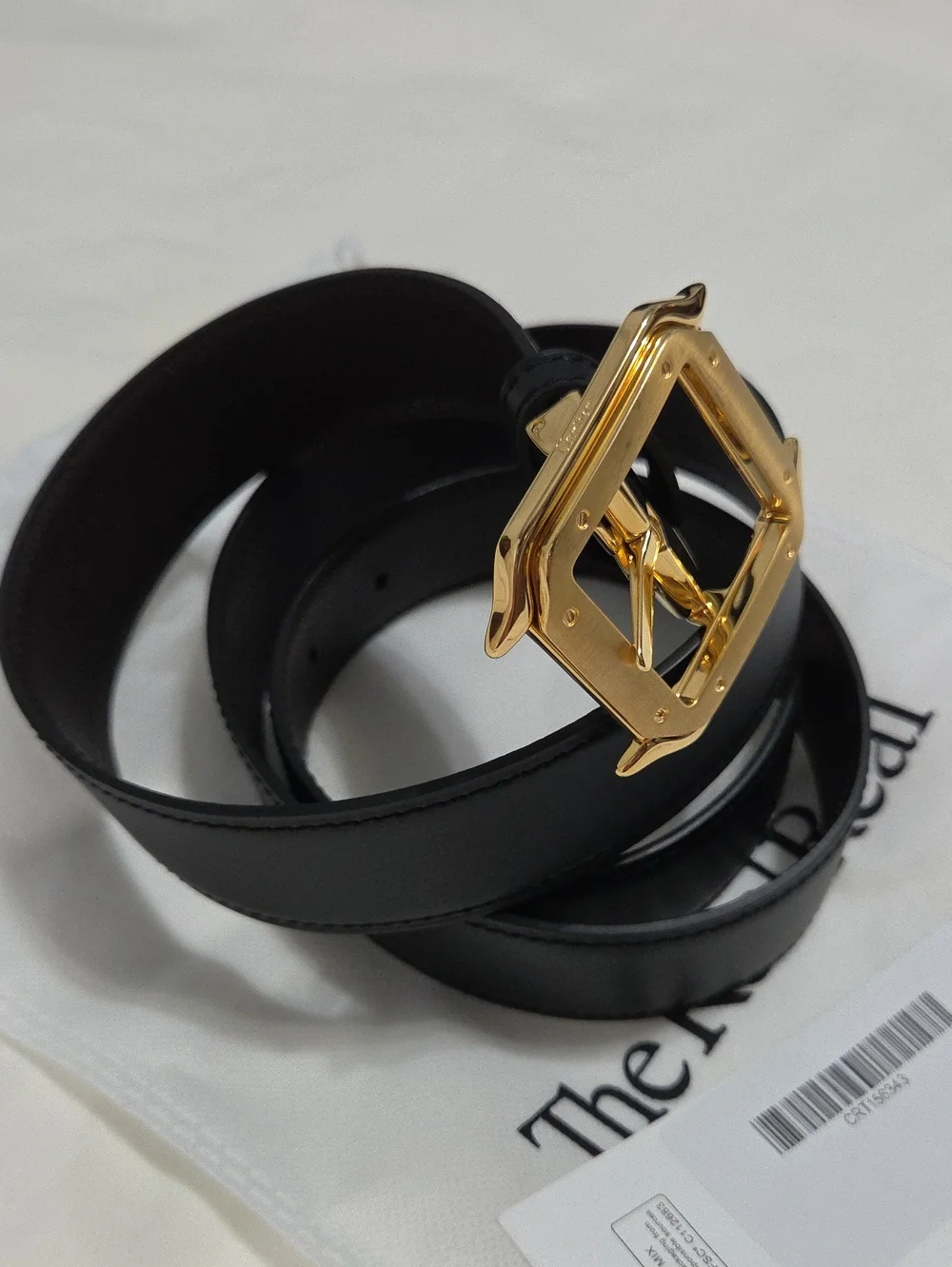 Cartier Santos Belt Reversible Leather Gold Square Buckle